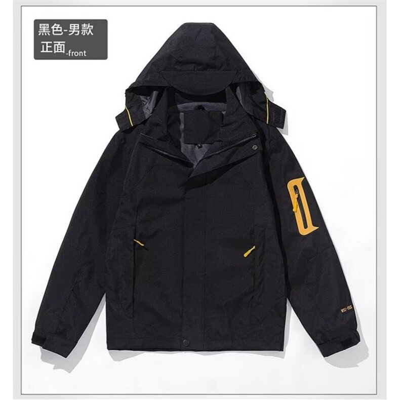 冲锋衣男女三合一可拆卸新款防水防风外套情侣户外登山服夹克图片