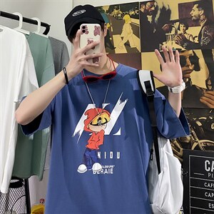 港风夏季t恤男潮流时尚休闲男装tA210-A8365-P32图片