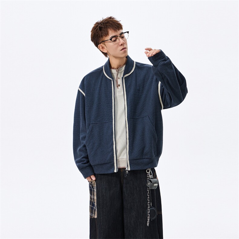 25新款港风时尚阳离子双色蜂巢个性宽松大码卫衣WY715-P6599,男装卫衣,电商B306