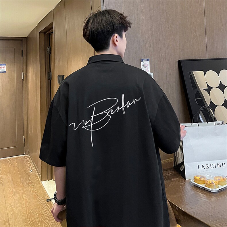 可设48小时支持抖音得物来样二开网眼透气翻领t恤美式短袖POLO衫,男装T恤,电商A486-1