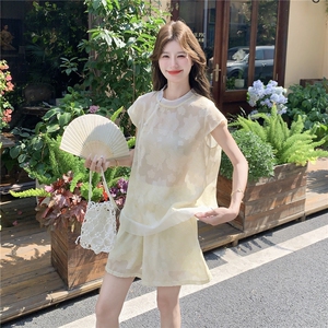 《现货好数据》26夏新中式提花短裤套装女RF2B153-7019-P155-K248图片