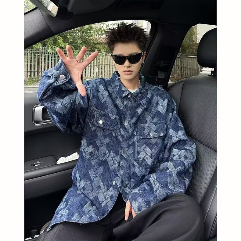 网络图现货美式潮牌新款痞帅宽松工装水洗牛仔外套JC06-P52,男装工装外套,星座715-7