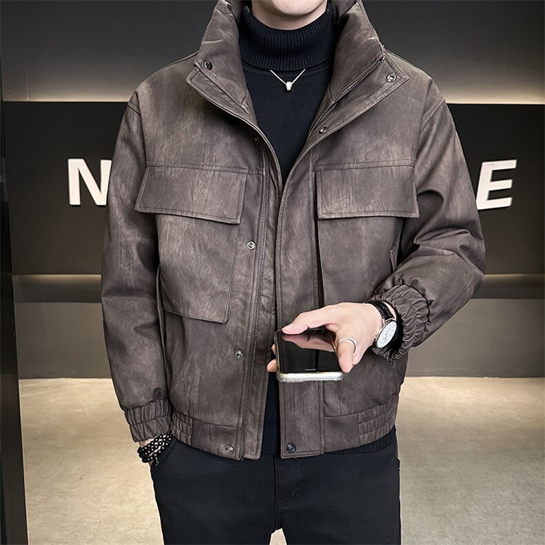 标50 数据款 皮羽绒服男2025冬季新款厚款外套B240-YR25189-225图片