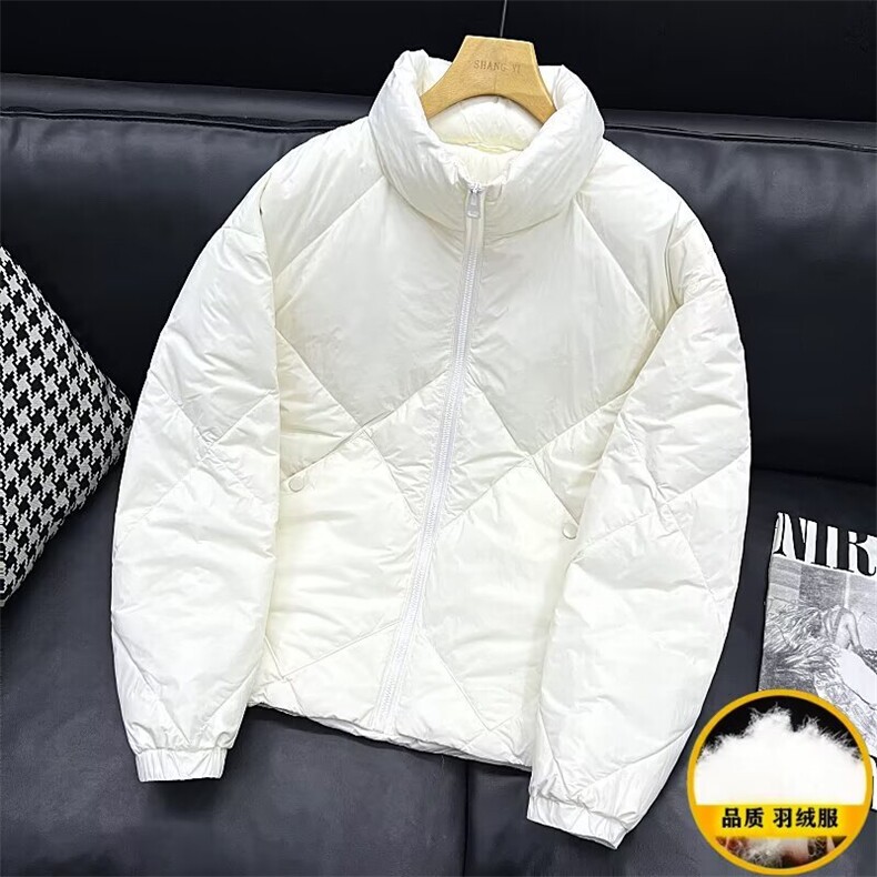 秋冬翻领短款棉衣菱格中青年棉服修身轻薄棉袄短外套TT601P83,男装棉衣,星座1013-5