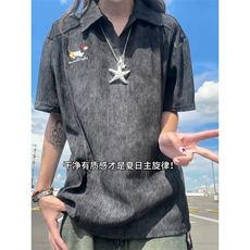 XZ809A/TZSY07套装P55/控68冰丝扎染刺绣腊肠狗POLO衫，男装Polo衫，星座809A(原222-1)