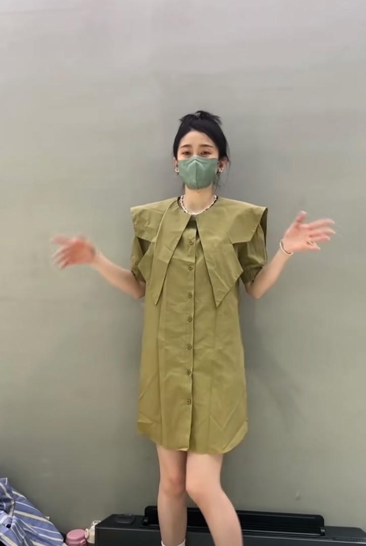 小清新休闲显瘦可爱气质淑女连衣裙,女装连衣裙,L·H·X