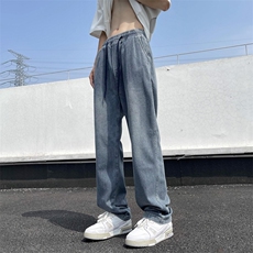 夏款男牛仔裤星空纹直筒宽松休闲长裤NK012P45，男装牛仔裤，星座1013-1