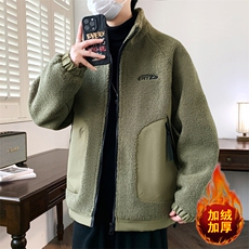 024秋冬新款高品质颗粒绒棉衣男士保暖时尚潮流夹克，男装夹克，星座1206（原A206）
