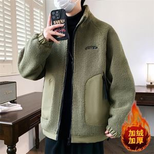 024秋冬新款高品质颗粒绒棉衣男士保暖时尚潮流夹克图片