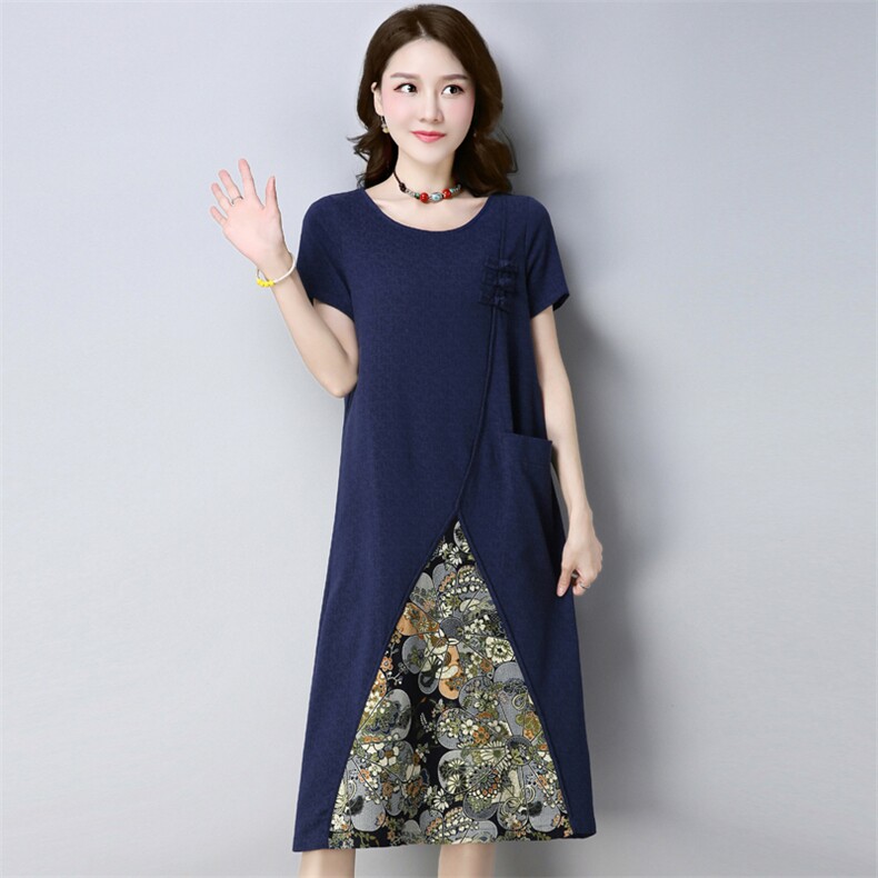 连衣裙2021年夏季中长款短袖口袋修身显瘦气质唯美可爱街头,女装连衣裙,丽影随形