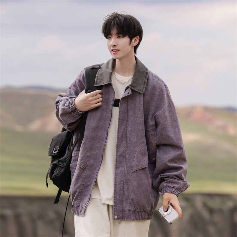 G0128-P98秋季新款日系cityboy水洗牛仔夹克外套,男装夹克,星座109