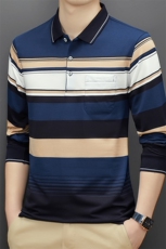 Q2318春秋男士长袖翻领T恤衫商务休闲青年男装POLO衫，男装T恤，电商B360