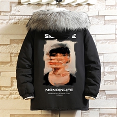 MM48213-P130冬季大毛领衣男士大码加厚袄男服砖墙，男装棉衣，电商A040A