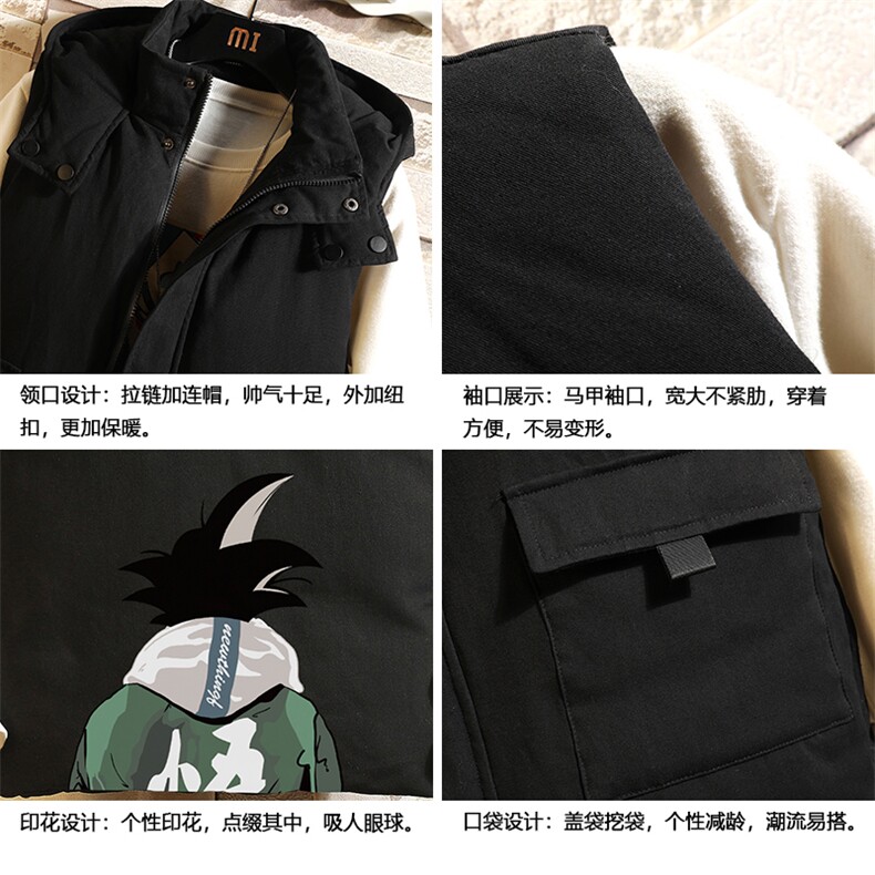 MJ47005-P80棉马甲男士大码加厚棉背心男坎肩男砖墙挂拍,男装背心/马甲,电商A040A