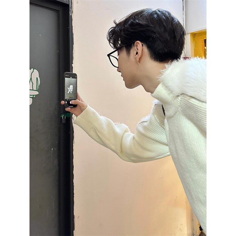 【有货】小众解构双头拉链毛衣男设计感针织衫外套B09CC-特P65,男装针织衫/毛衣,星座1007（原301D）