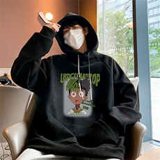 已注册港风抖音直播得物品质宽松麂皮绒连帽卫衣W6006P48，男装卫衣，电商C408-1(原B339-1)