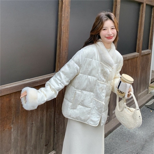 2025羽绒服短款50白鸭绒新中式RF2C290-7801#-P295-K399图片