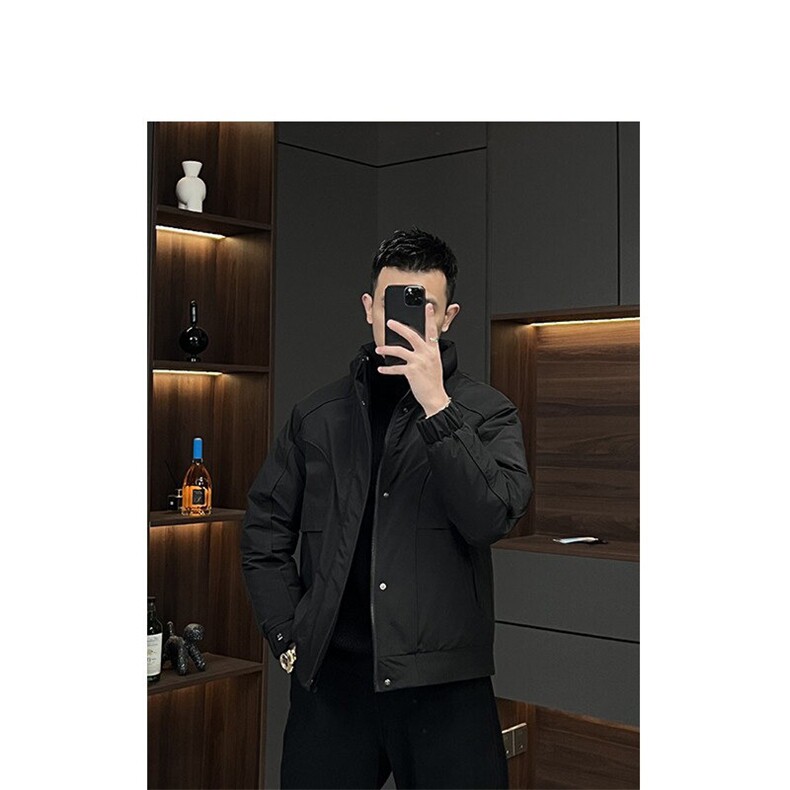 羽绒服时尚立领外套廓形设计款合身加厚保暖夹克上衣yrf089-TP185图片