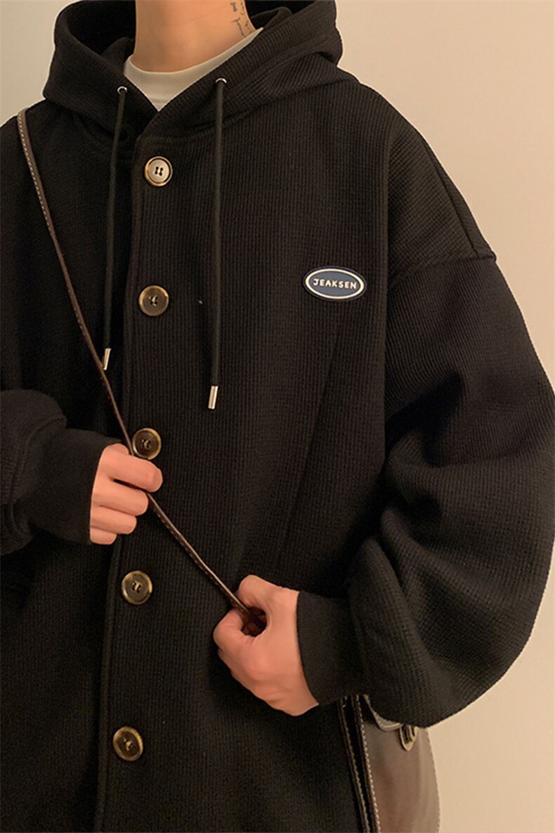 华夫格男春季新款oversize美式外套高级感上衣-JK23102-P65控88,男装卫衣,星座605(原A050)