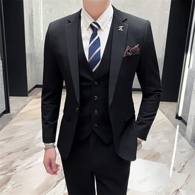 专业西服工厂永不断货男商务休闲大码西服套装三件套1818-P210,男装西服套装,星座311B