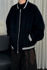 秋冬现货呢料外套男宽松休闲棒球服A351-AJ2641-P115控188，女装短外套，电商A351