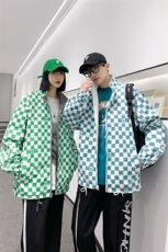 装新品两面穿夹克情侣款潮男女港风徽章贴标时尚外套8002-P100，男装夹克，电商A441-1