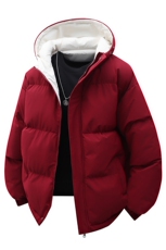 支持二开冬装加棉加厚连帽棉服大码棉衣外套面包服男女M811-P70，男装棉衣，电商A441