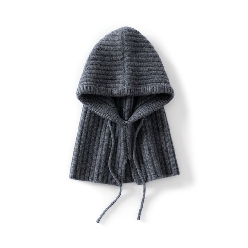 2025时尚百搭通勤粗抽条一体帽-加厚休闲帽，帽子，绒朵羊绒