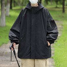 JK601-P75大码男女户外防水冲锋衣初秋夹克衫外套爬山衣服，男装夹克，电商B327