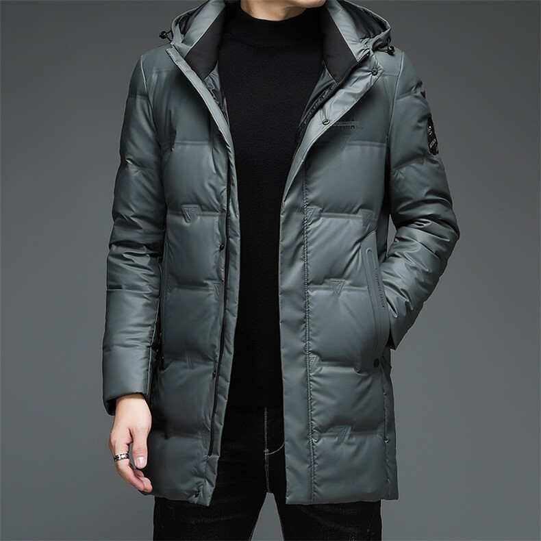 AN9811钱塘2020-3秋冬中长款中年男士羽绒服连帽休闲保暖外套P280,男装羽绒服,钱塘207-3