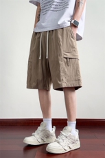 新款夏季冰丝凉感工装短裤休闲直筒百搭潮流五分裤男K701-P22，男装牛仔裤，星座1403A