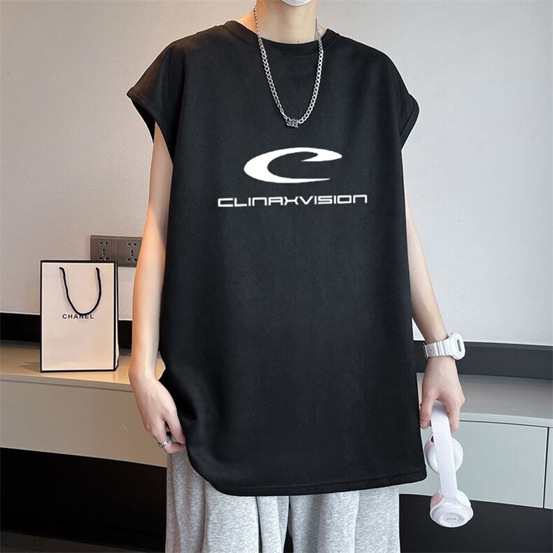 可设48小时发货支持抖音得物来样二开240克重磅美式麂皮绒背心t恤，男装T恤，电商A486