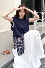 2025新款现货拼接假两件格子蕾丝连衣裙，女装连衣裙，1C150