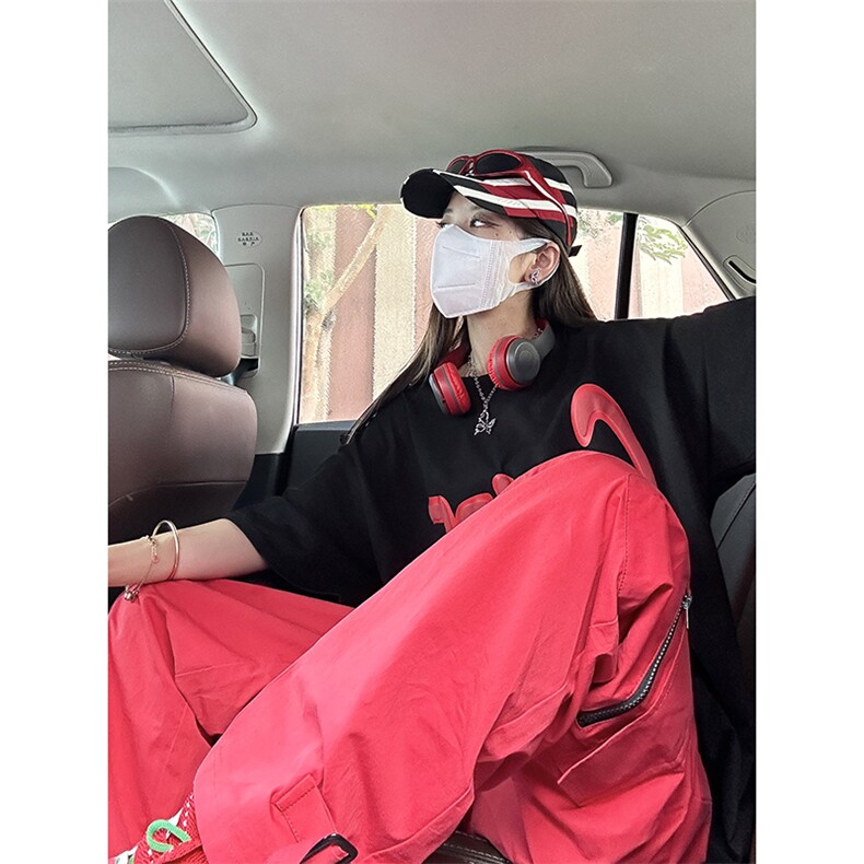 B221美式ins街头hiphop宽松休闲多口袋工装裤子LK23120-P65控88,男装休闲裤,电商B221