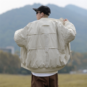 棒球领棉服男短款棉袄日系男生保暖棉衣外套M063-P98图片