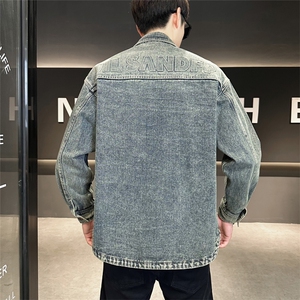 店主风2025春秋季新款牛仔夹克男品质衬衫式外套B317-JK812-P125图片