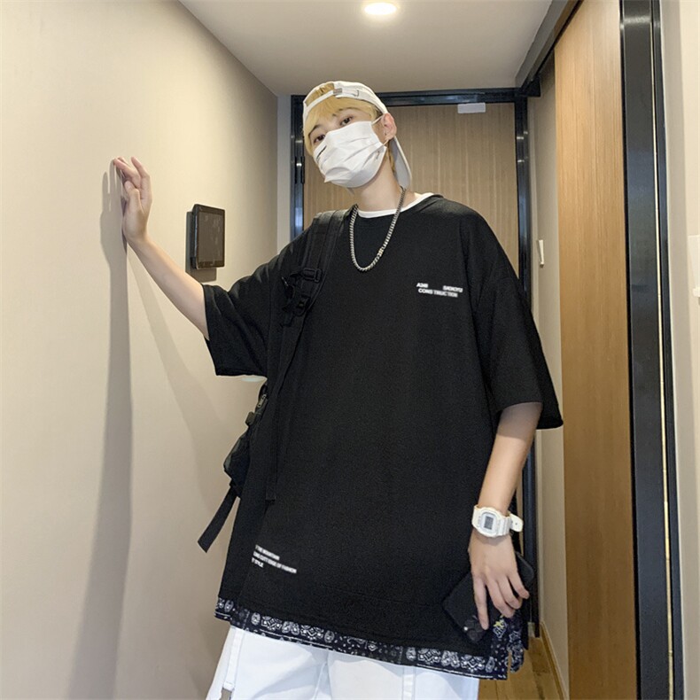 T恤男士韩版潮流短袖拼色痞子帅气2024夏季新款ins体恤ST334-P30,男装T恤,星座412-2