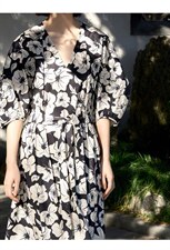 现货高品质大花连衣裙品牌，女装连衣裙，伊奈秀E∩ΛXU(5F)