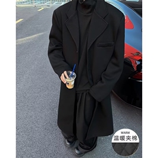 秋冬季中长款毛呢大衣男韩版高级感宽松休闲百搭过膝呢子风衣外套，男装风衣，星座1013