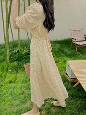 【现货】夏季新款雪纺碎花连衣裙显瘦百搭不挑人，女装连衣裙，奥瑾