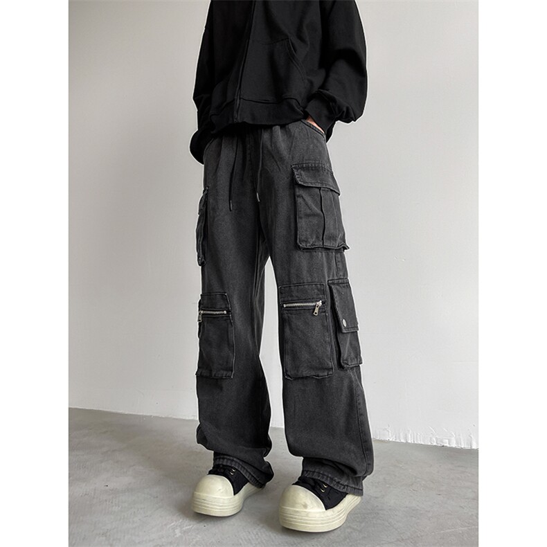 美式街头工装牛仔裤男直筒宽松欧美高街vibe风长裤子NZ118-P70,男装牛仔裤,星座308B-2