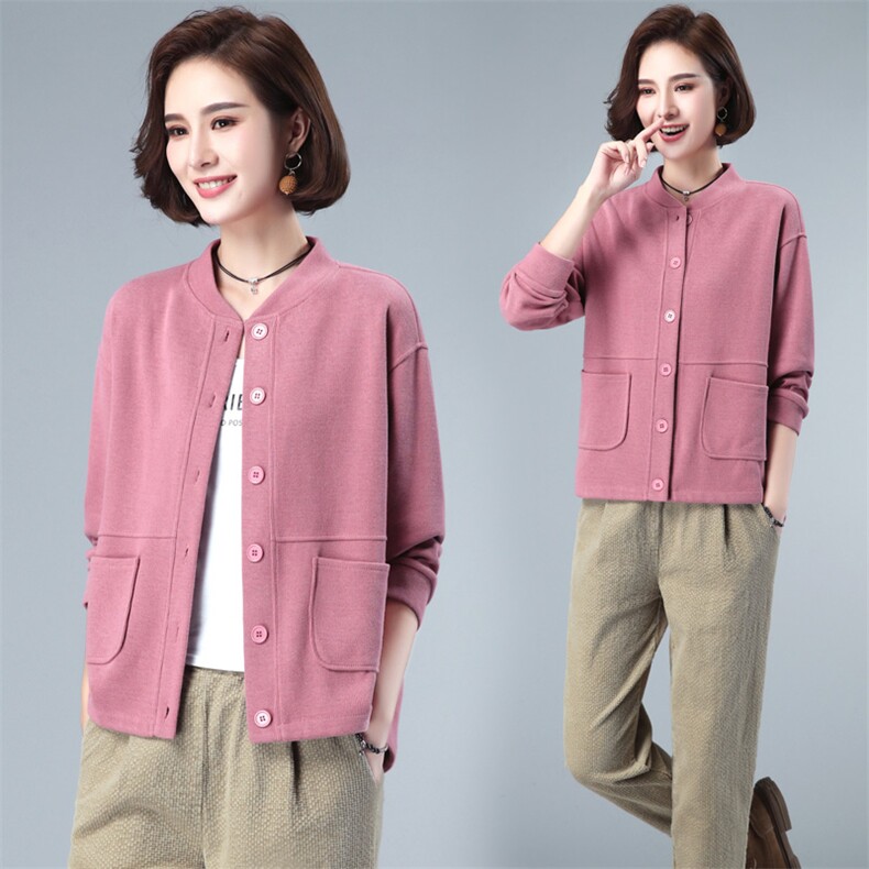 春秋棒球服女2026年春季新款潮韩版休闲短款开衫外套卫衣上衣女棉，女装卫衣/绒衫，简韵佳