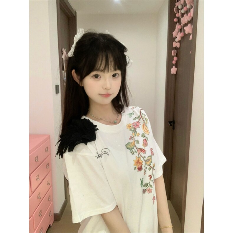 【有货】BK934CC-特P36绣花肩章羽毛满天星立体浮雕短袖T恤男女,男装T恤,星座1007（原301D）