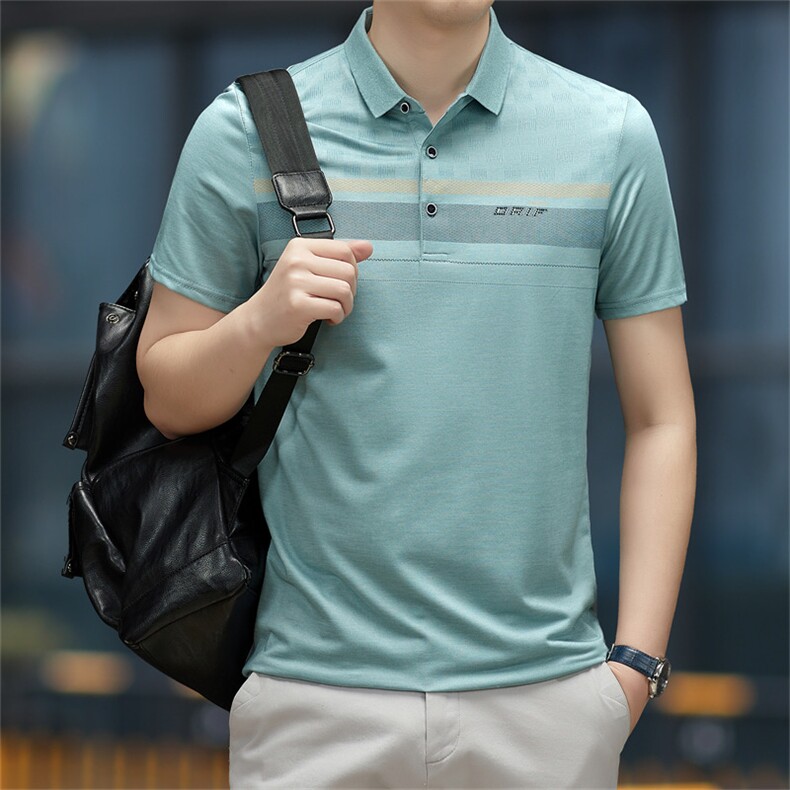 棉质短袖T恤男宽松翻领POLO衫夏季新款男士休闲体恤WK5823-P57,男装Polo衫,星座1105-3