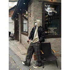 【现货】华棉复合340克条纹格子裤K02017P55，男装休闲裤，星座1004（原星座815-3）