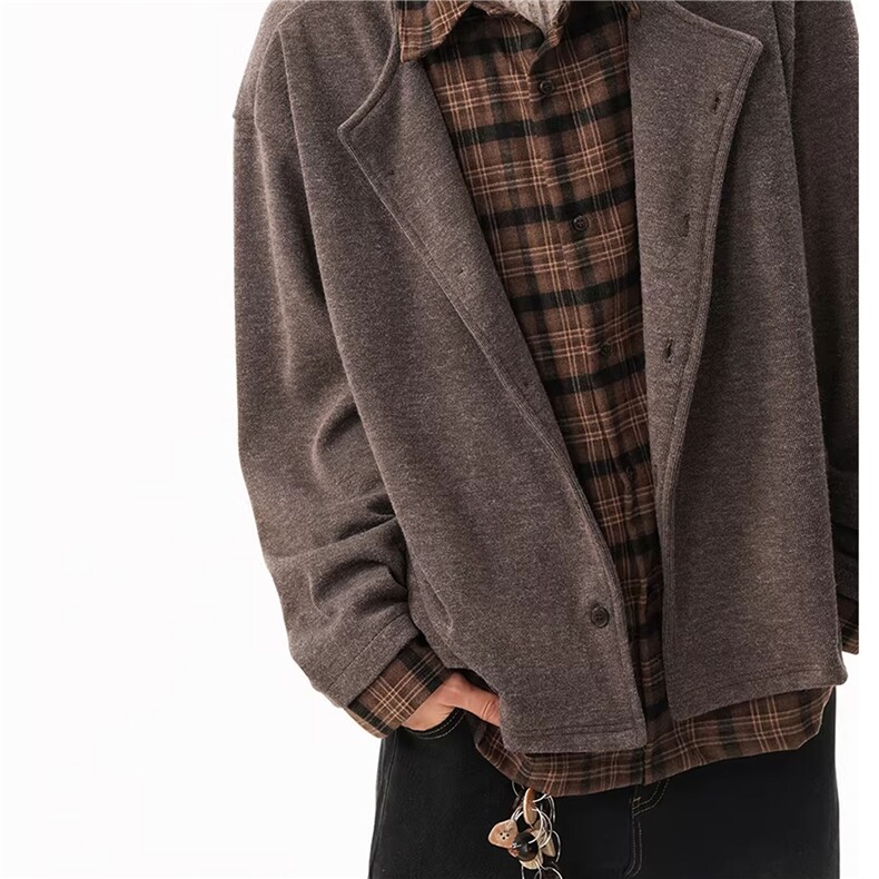 JK728-S-2XL-特P68-现货！假两件拼接新贵衬衫针织衫外套,男装针织衫/毛衣,星座1811B