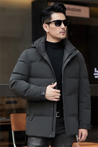 ZMS-M8603新款冬季男士羽绒服可脱卸帽保暖外套修身大衣图片