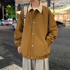 港风上衣夹克宽松落肩翻领工装外套 JK863 P70图片