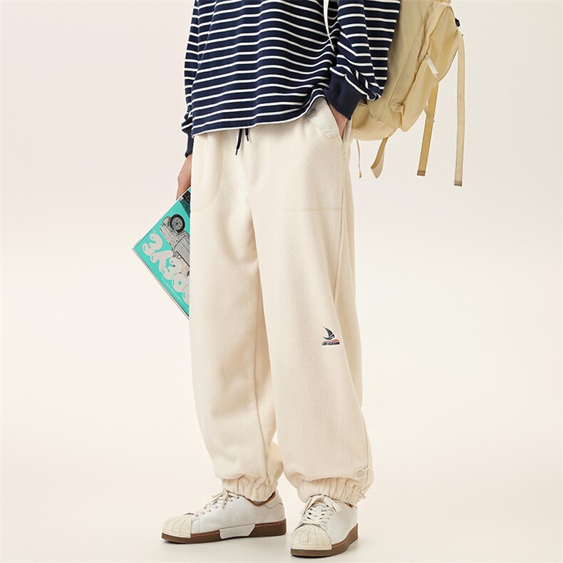 2025冬季新款男装日系宽松加绒加厚运动休闲棉裤束脚卫裤P958-F76,男装休闲裤,电商A101（原外27）
