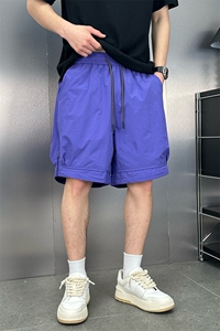 短裤工装男贴标拉链口袋休闲短裤沙滩裤DS-A329-K920-P50图片